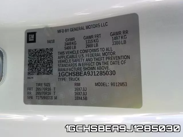 1GCHSBEA9J1285030 фото 2