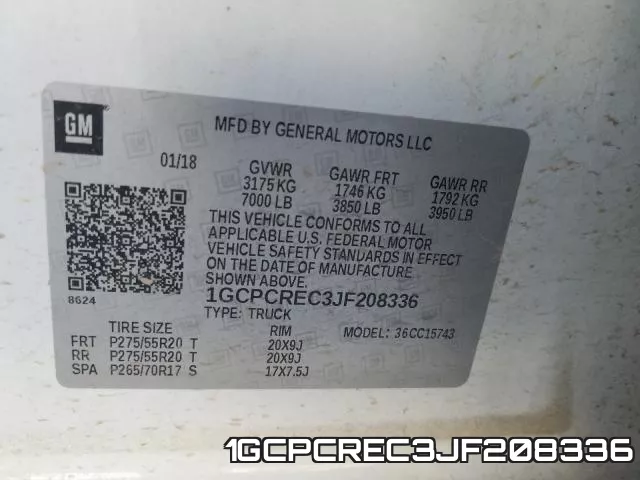 1GCPCREC3JF208336 фото 2