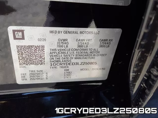 1GCRYDED3LZ250805 фото 2