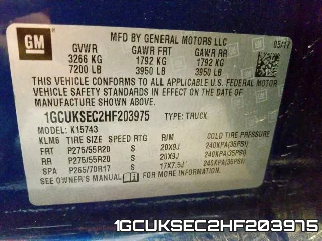 1GCUKSEC2HF203975 фото 2