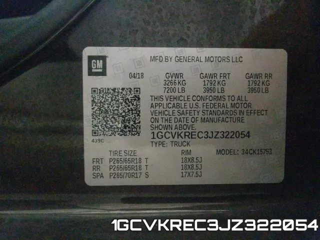 1GCVKREC3JZ322054 фото 2