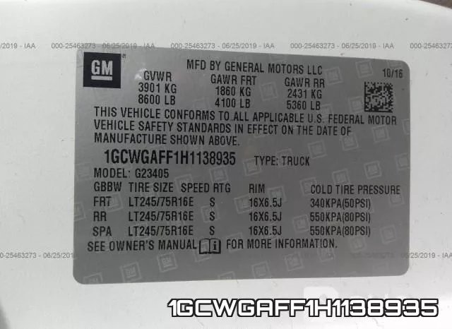 1GCWGAFF1H1138935 фото 10