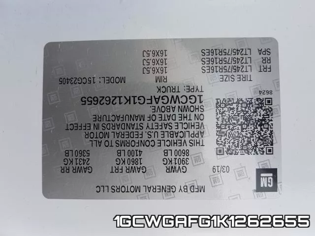 1GCWGAFG1K1262655 фото 2
