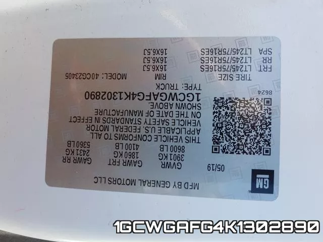 1GCWGAFG4K1302890 фото 2