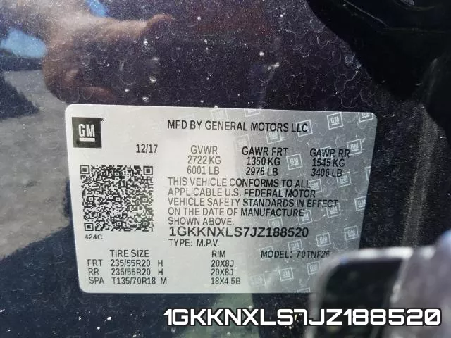 1GKKNXLS7JZ188520 фото 2
