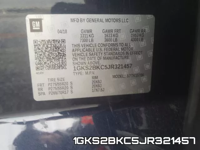 1GKS2BKC5JR321457 фото 2