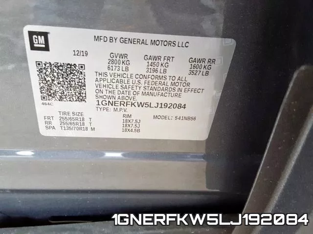 1GNERFKW5LJ192084 фото 2