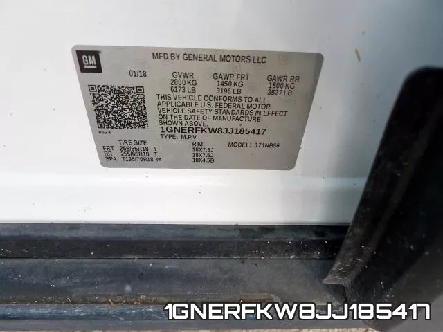 1GNERFKW8JJ185417 фото 2