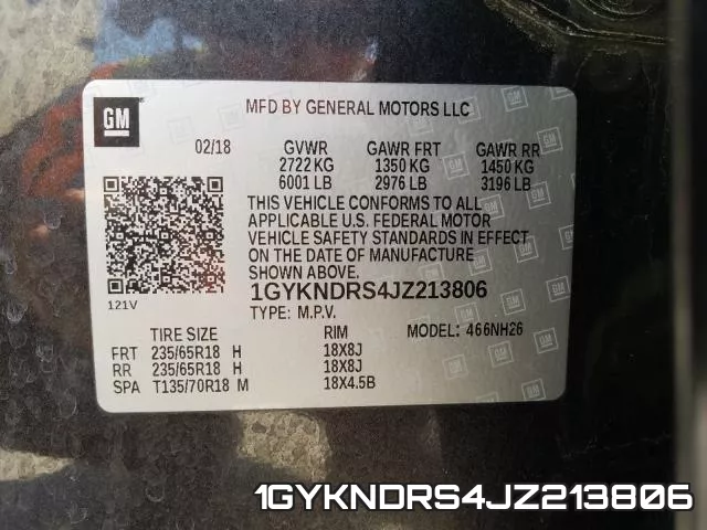 1GYKNDRS4JZ213806 фото 2