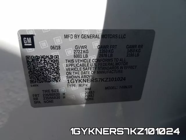 1GYKNERS7KZ101024 фото 2