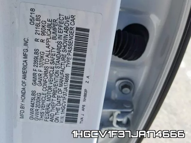 1HGCV1F37JA174666 фото 2