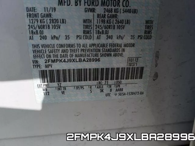 2FMPK4J9XLBA28996 фото 2