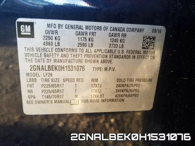 2GNALBEK0H1531076 фото 2
