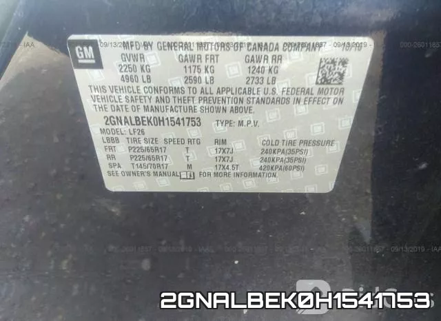 2GNALBEK0H1541753 фото 9