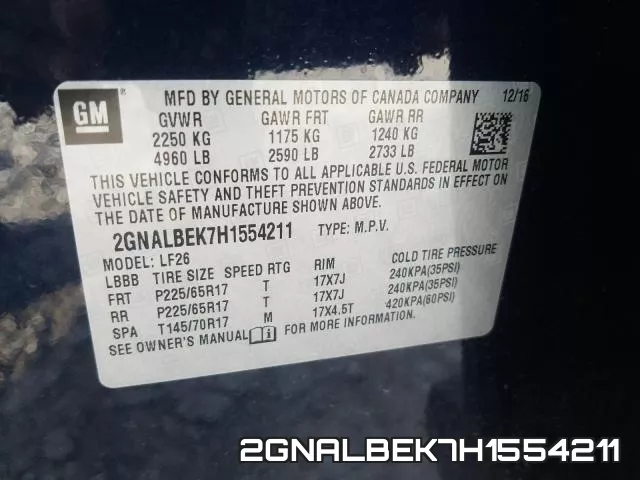 2GNALBEK7H1554211 фото 2