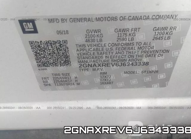 2GNAXREV6J6343338 фото 10