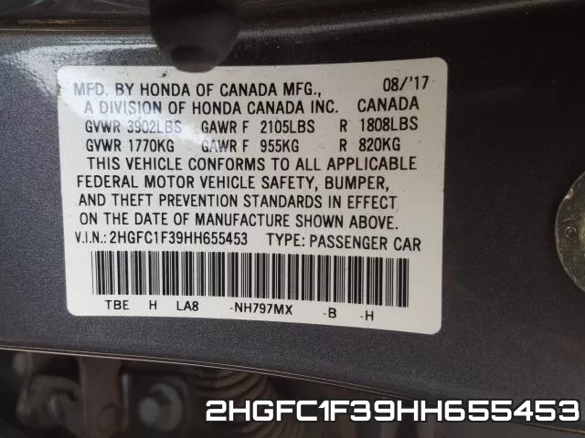 2HGFC1F39HH655453 фото 2