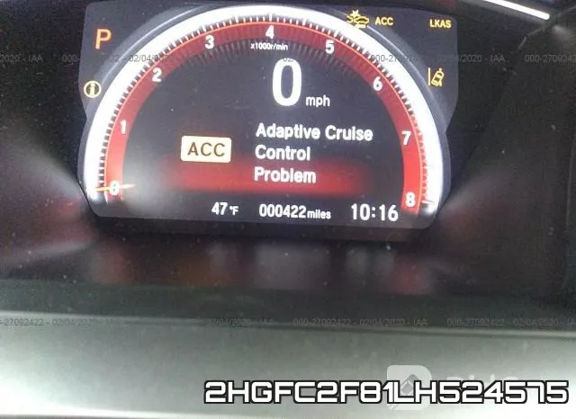2HGFC2F81LH524575 фото 8