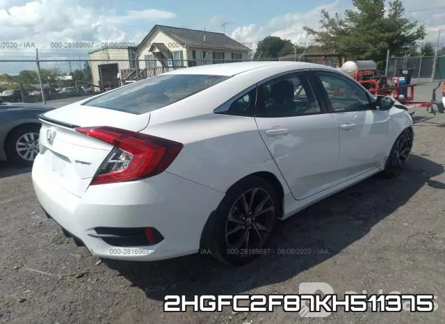 2HGFC2F87KH511375 фото 5