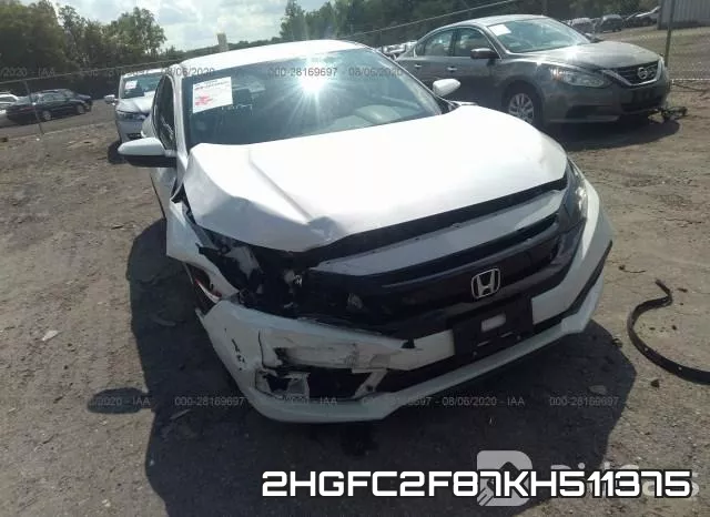2HGFC2F87KH511375 фото 7
