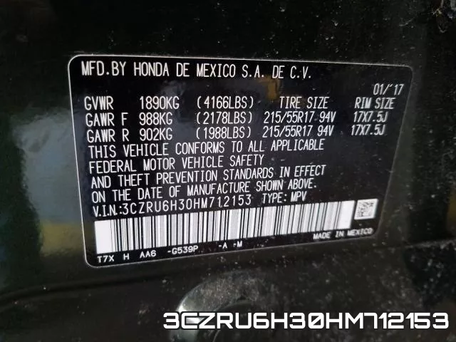 3CZRU6H30HM712153 фото 2
