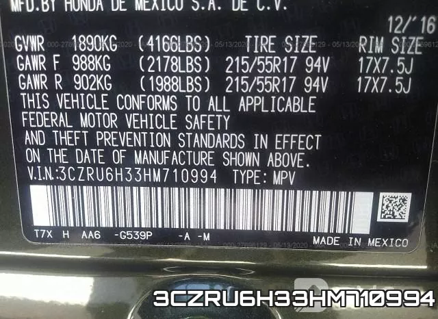 3CZRU6H33HM710994 фото 10