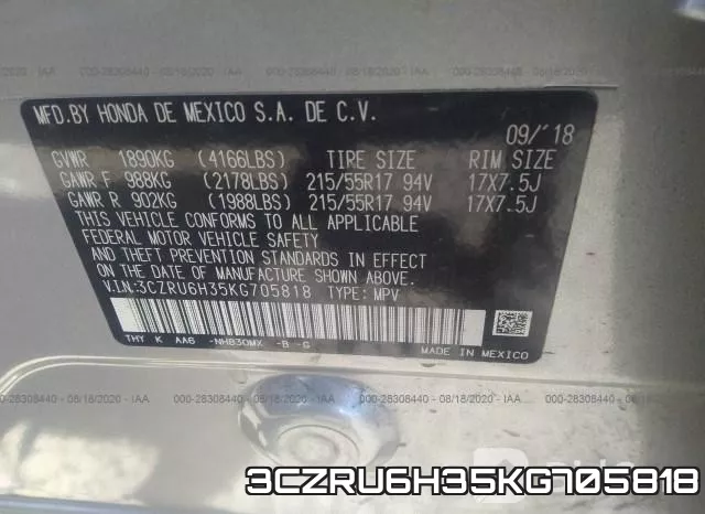3CZRU6H35KG705818 фото 10