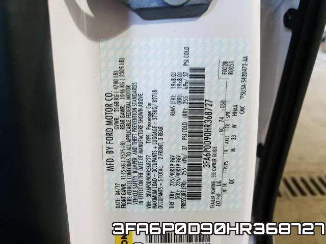 3FA6P0D90HR368727 фото 2