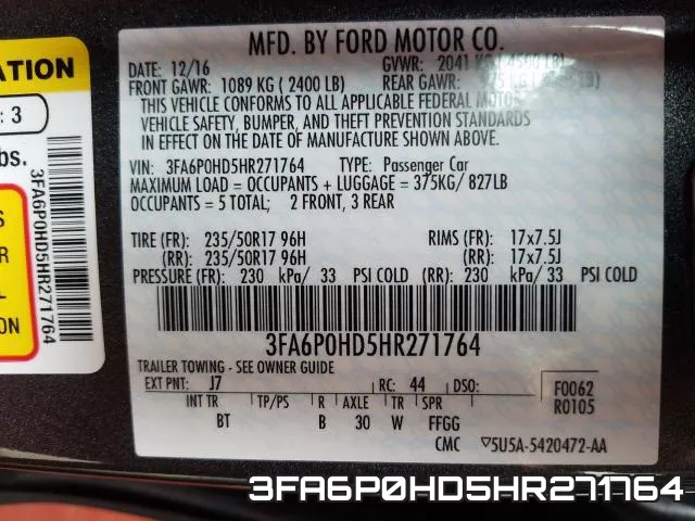 3FA6P0HD5HR271764 фото 2