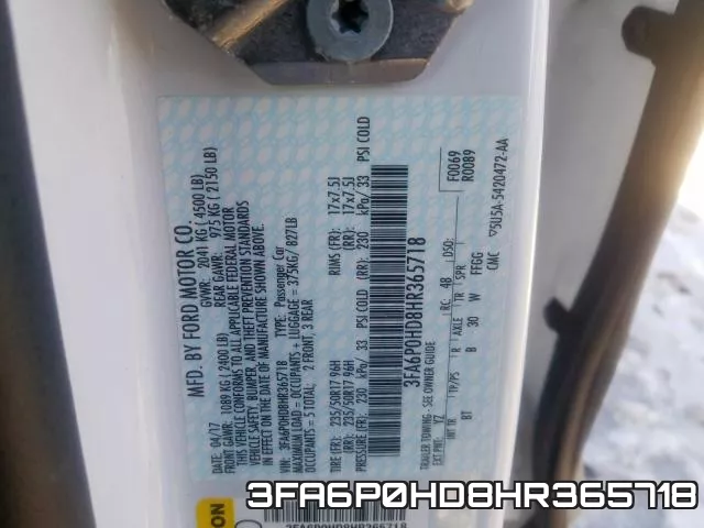 3FA6P0HD8HR365718 фото 2