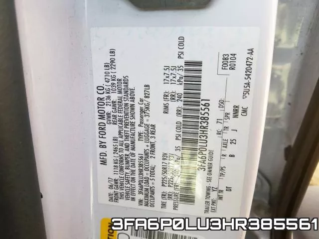 3FA6P0LU3HR385561 фото 2