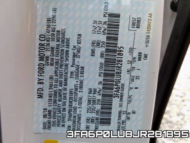 3FA6P0LU8JR281895 фото 2