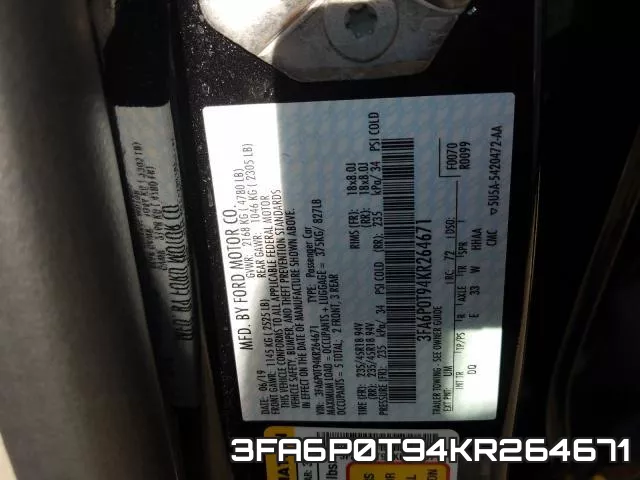 3FA6P0T94KR264671 фото 2