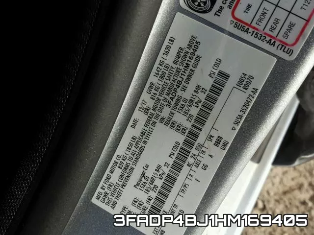 3FADP4BJ1HM169405 фото 2
