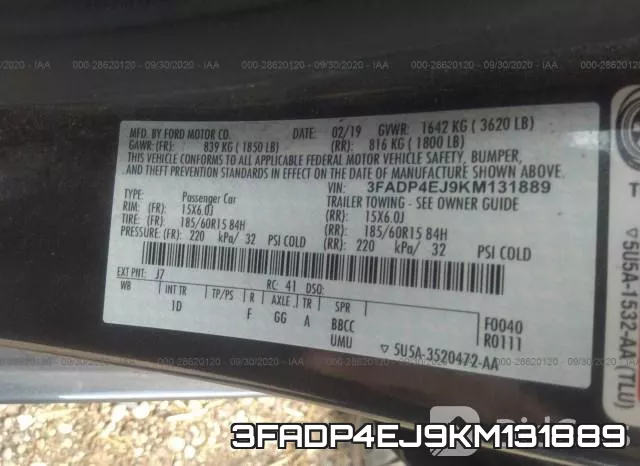 3FADP4EJ9KM131889 фото 10
