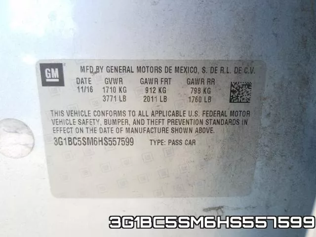 3G1BC5SM6HS557599 фото 2