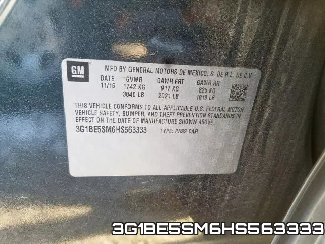 3G1BE5SM6HS563333 фото 2