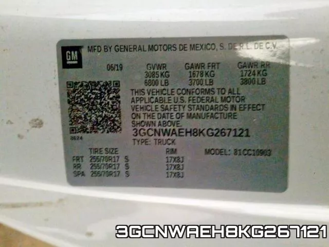 3GCNWAEH8KG267121 фото 2