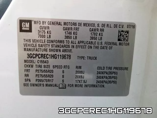 3GCPCREC1HG119678 фото 2