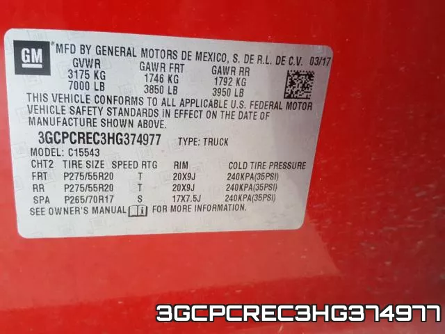 3GCPCREC3HG374977 фото 2