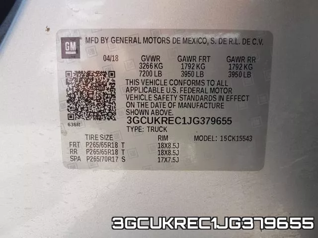 3GCUKREC1JG379655 фото 2