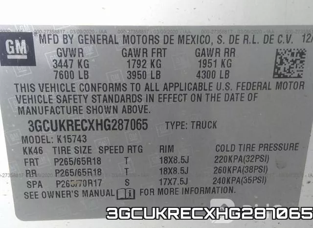 3GCUKRECXHG287065 фото 10