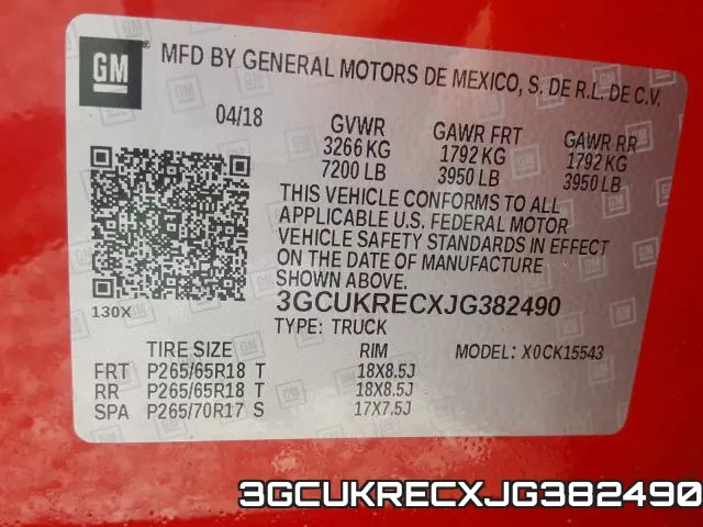 3GCUKRECXJG382490 фото 2