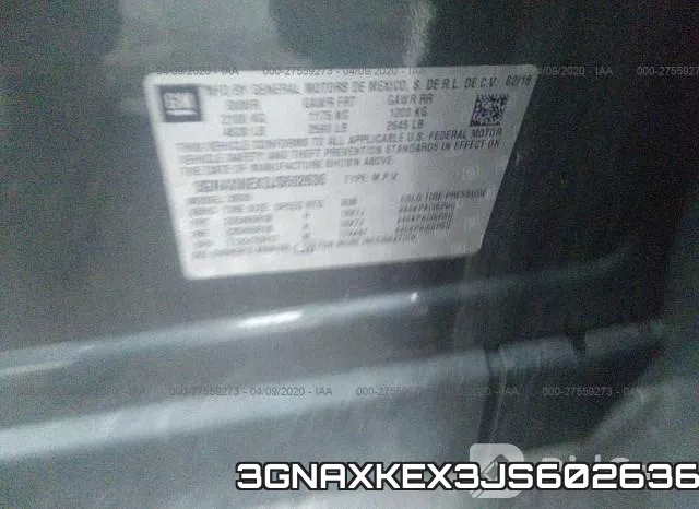 3GNAXKEX3JS602636 фото 10