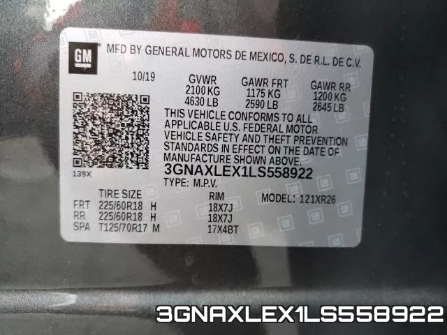 3GNAXLEX1LS558922 фото 2