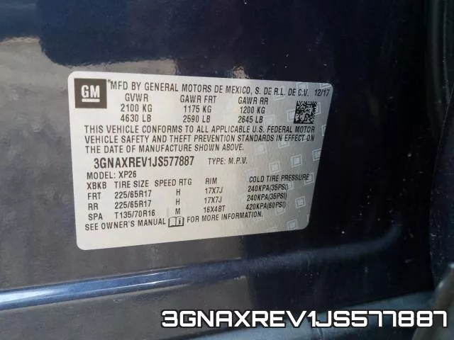 3GNAXREV1JS577887 фото 2
