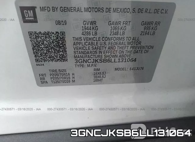 3GNCJKSB6LL131064 фото 10