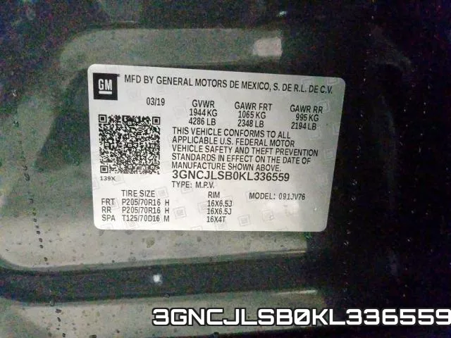 3GNCJLSB0KL336559 фото 2