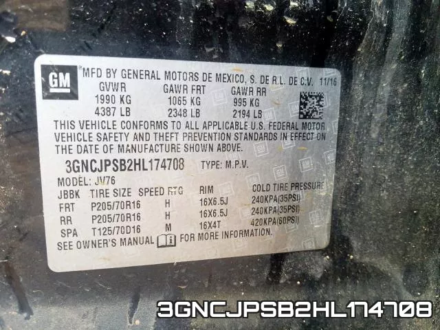 3GNCJPSB2HL174708 фото 2
