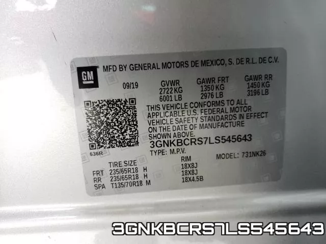 3GNKBCRS7LS545643 фото 2